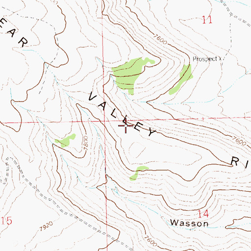 Topographic Map of Bear Valley Ridge, CO