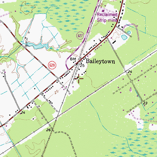 Topographic Map of Tabernacle Church (historical), VA