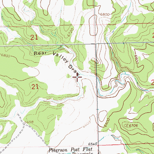 Topographic Map of Bear Valley Draw, CO