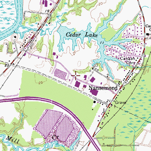 Topographic Map of Wilroy Industrial Park, VA