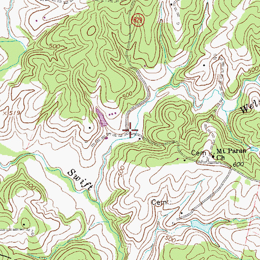 Topographic Map of Barnes, VA
