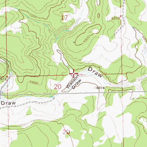 Topographic Map of Wasson Draw, CO