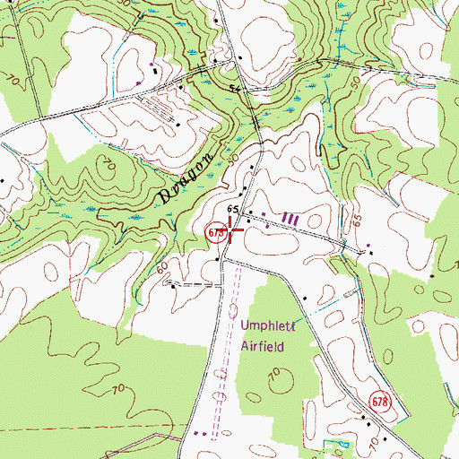 Topographic Map of Cherry Grove School (historical), VA