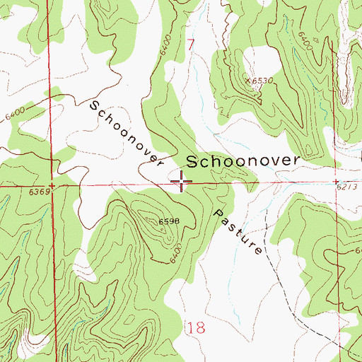 Topographic Map of Schoonover Pasture, CO