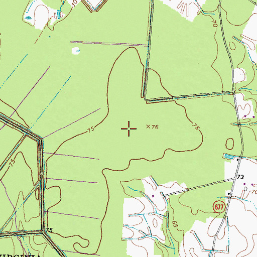 Topographic Map of Parker Pocoson (historical), VA