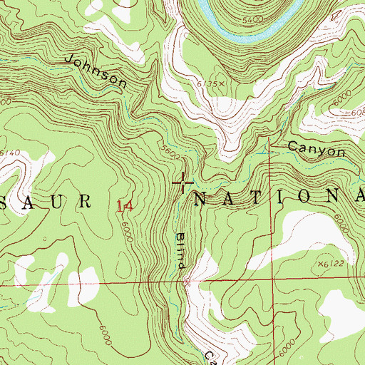 Topographic Map of Blind Canyon, CO