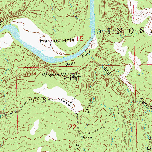 Topographic Map of Wagon Wheel Point, CO