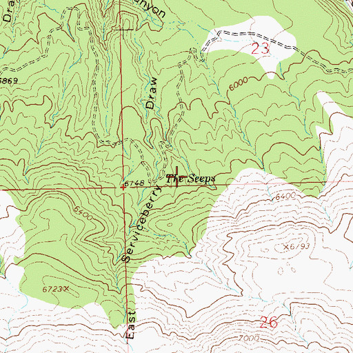 Topographic Map of The Seeps, CO
