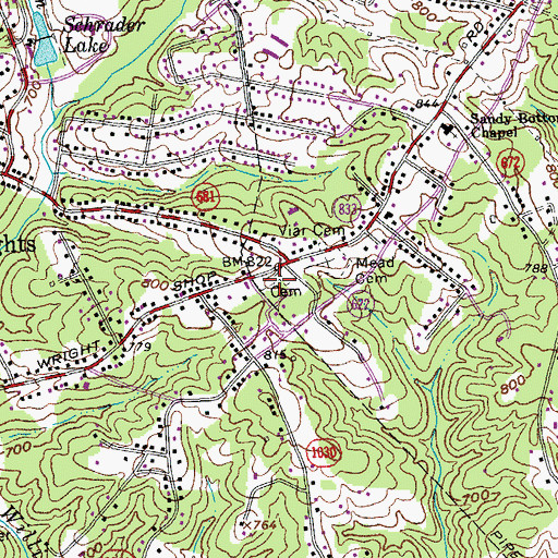 Topographic Map of Beth Joseph Agudath Sholom Cemetery, VA