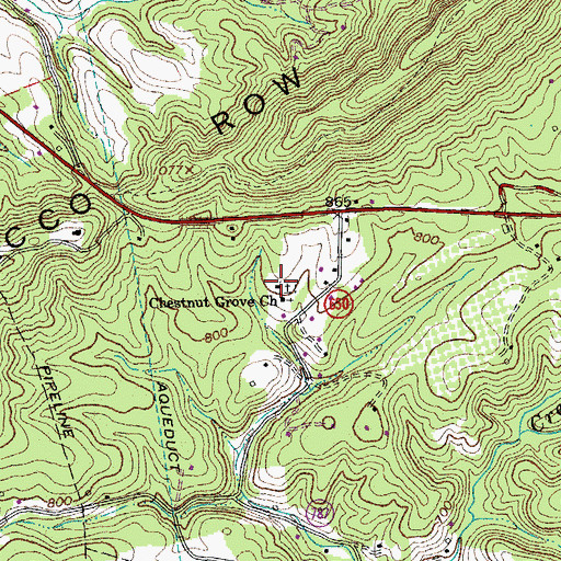 Topographic Map of Chestnut Grove School (historical), VA