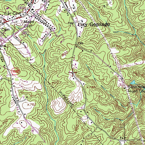 Topographic Map of City Gomingo School (historical), VA