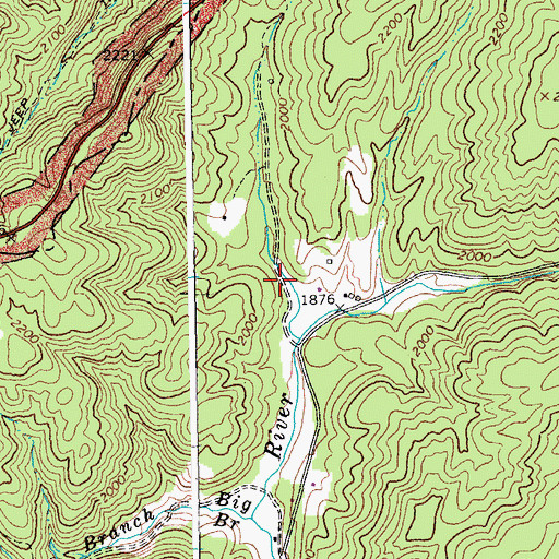 Topographic Map of Clark Mountain Mission (historical), VA