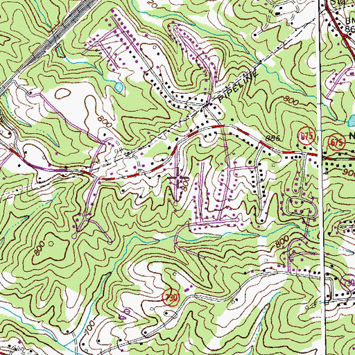 Topographic Map of Ivanhoe Forest, VA