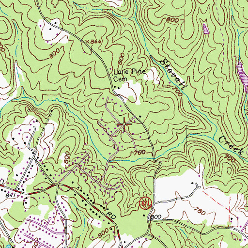 Topographic Map of Lamont Acres, VA