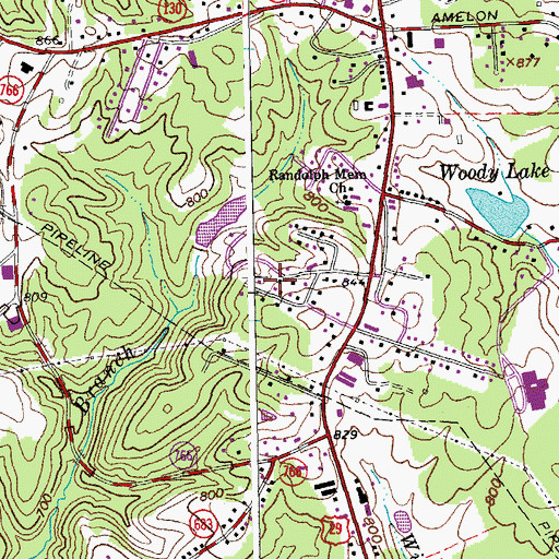 Topographic Map of Magruder Hills, VA