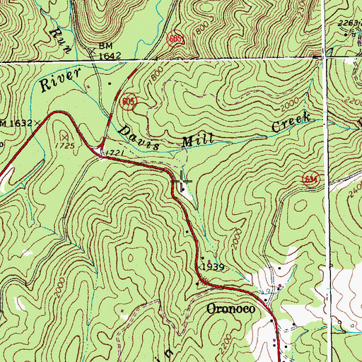 Topographic Map of Oronoco School (historical), VA