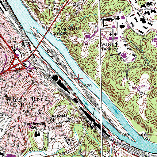 Topographic Map of Percivals Island, VA