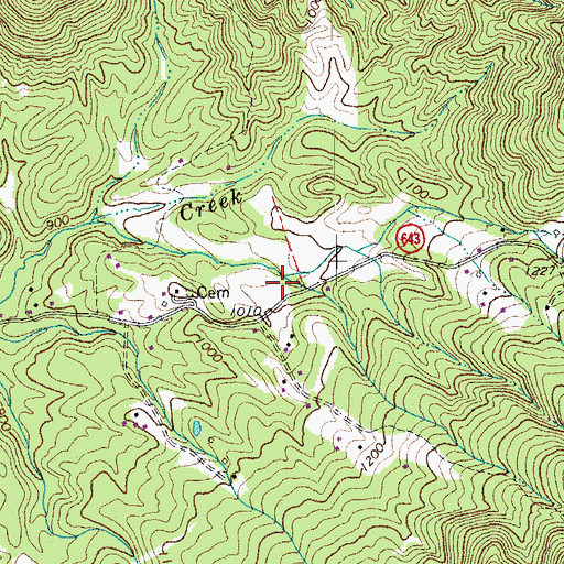 Topographic Map of Pleasant Chapel (historical), VA