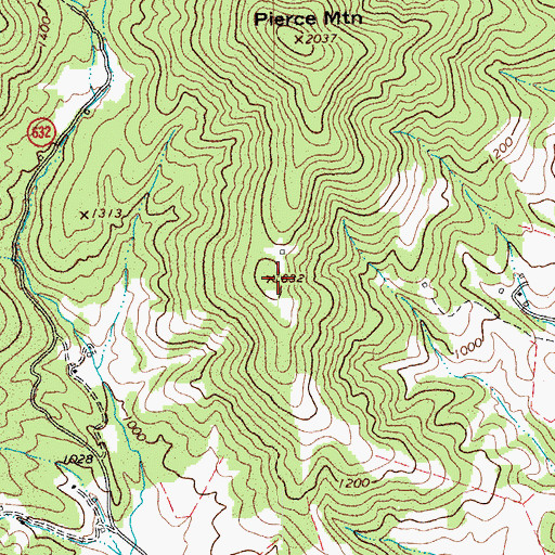 Topographic Map of Mount Pleasant, VA