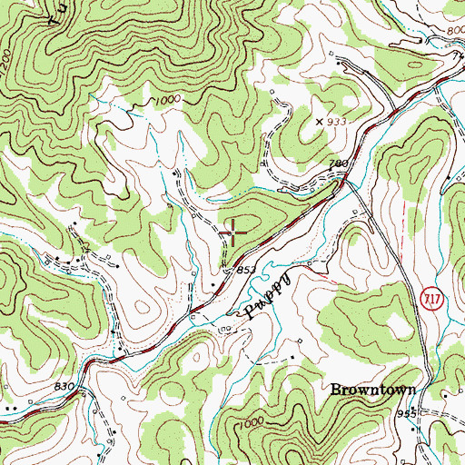 Topographic Map of Puppy Creek School (historical), VA