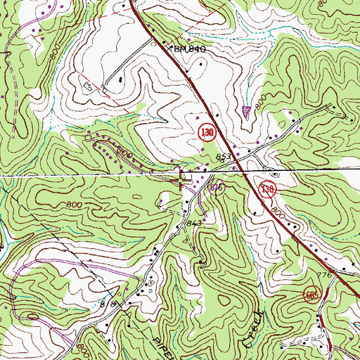 Topographic Map of Westview, VA