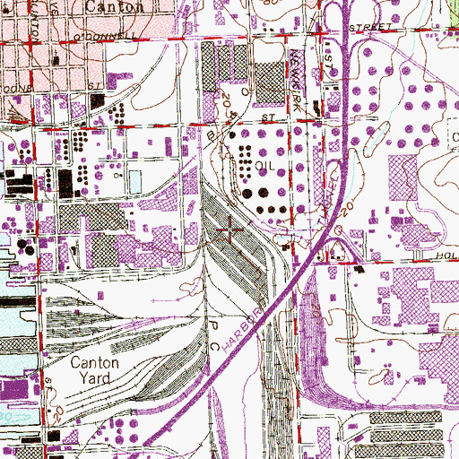 Topographic Map of Canton Industrial Area, MD
