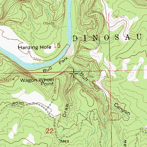 Topographic Map of West Serviceberry Draw, CO