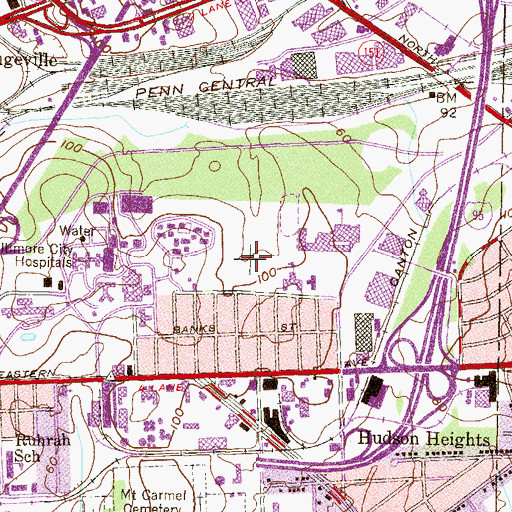 Topographic Map of Joseph Lee Park, MD