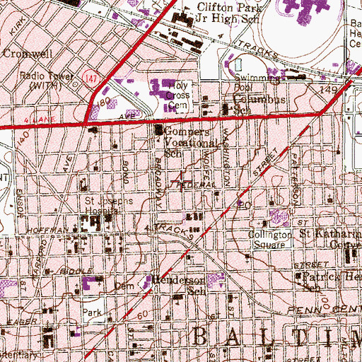 Topographic Map of Rutland Elementary School (historical), MD