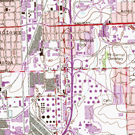 Topographic Map of Shoresville (historical), MD