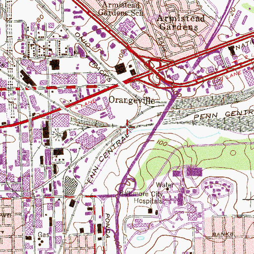 Topographic Map of Bay View Junction, MD