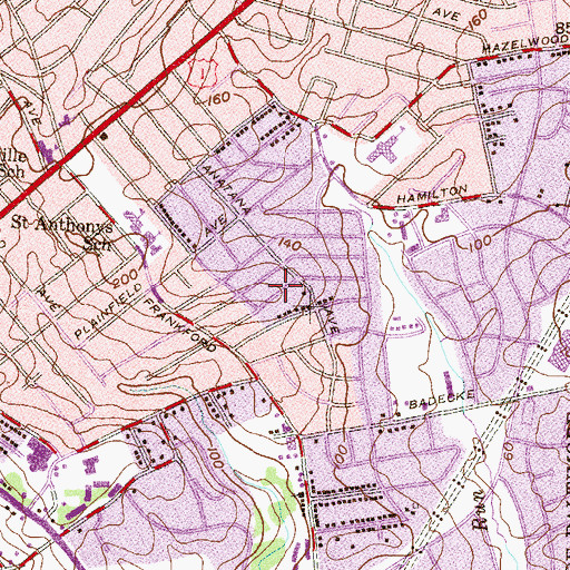 Topographic Map of Cedonia, MD