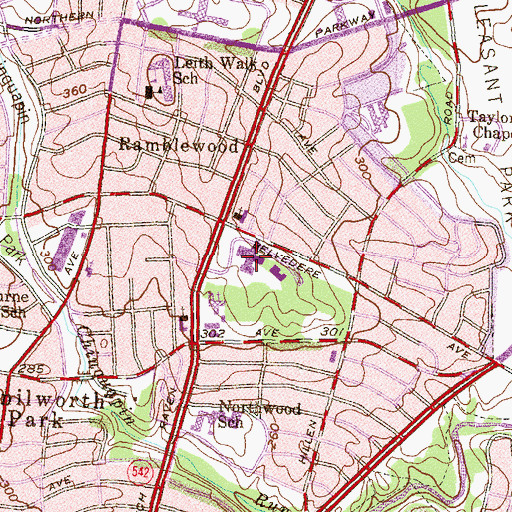 Topographic Map of Good Samaritan Hospital of Maryland, MD