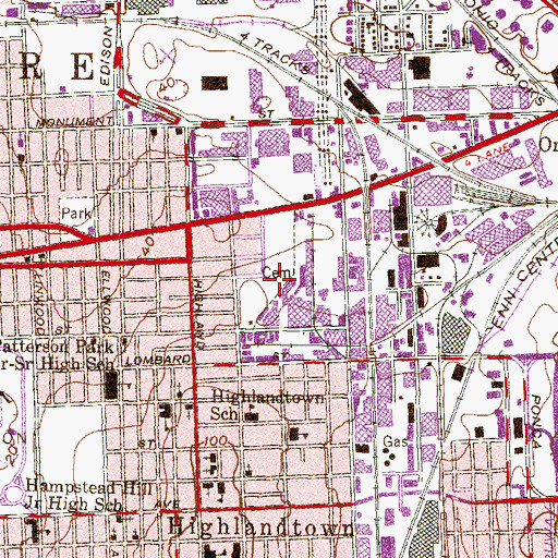 Topographic Map of Hebrew Friendship Cemetery, MD