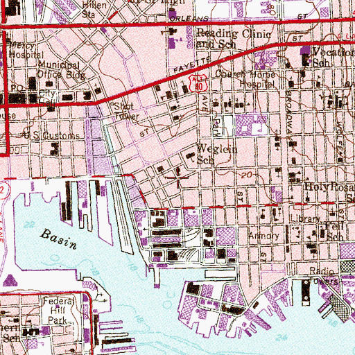 Topographic Map of Little Italy, MD
