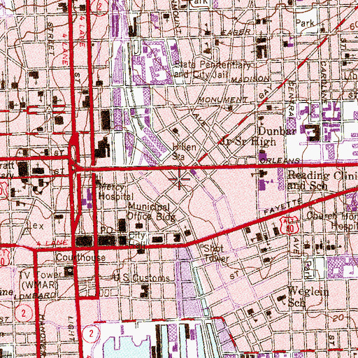 Topographic Map of Old Town, MD