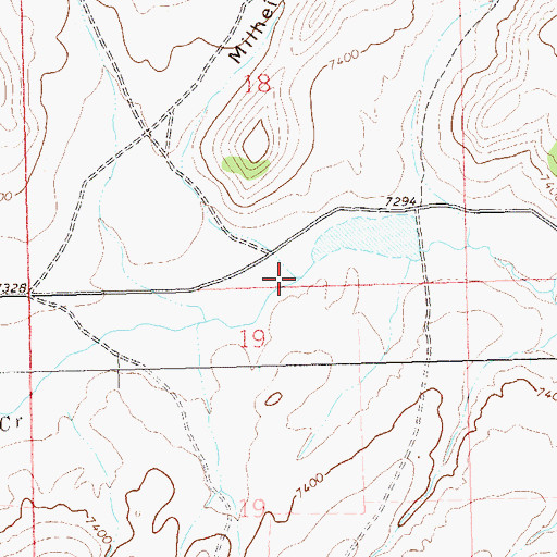 Topographic Map of Milheim Draw, CO