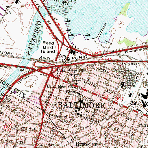 Topographic Map of Barrett Park, MD