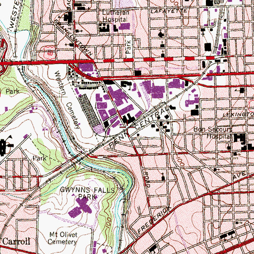 Topographic Map of Calverton, MD