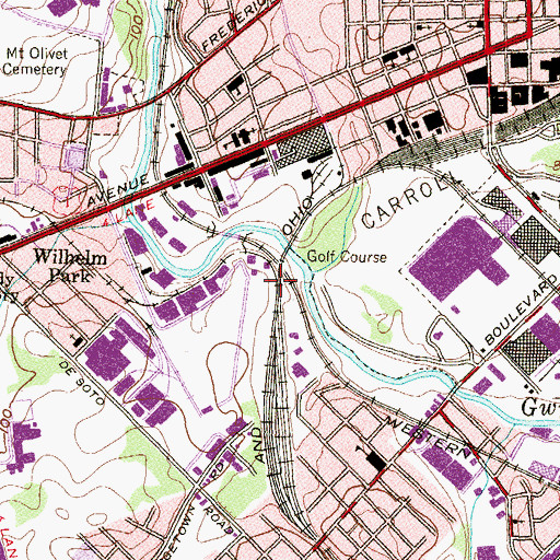 Topographic Map of Claremont (historical), MD