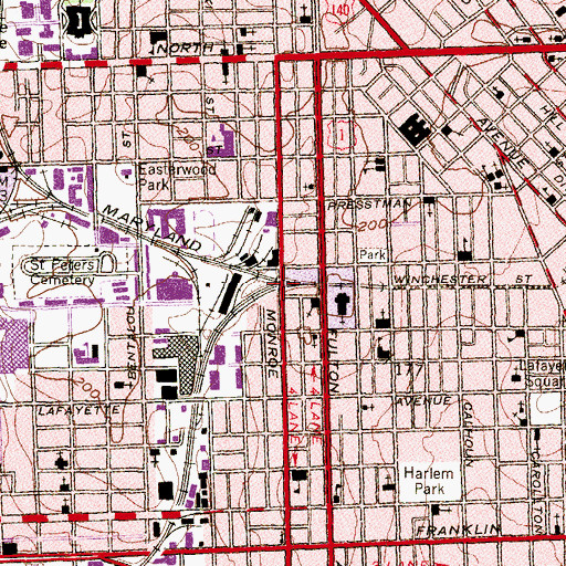 Topographic Map of Fulton, MD