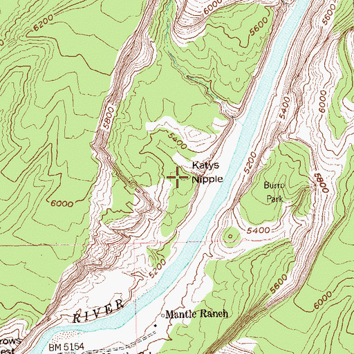 Topographic Map of Katys Nipple, CO