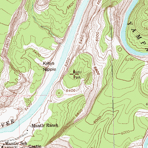 Topographic Map of Burro Park, CO