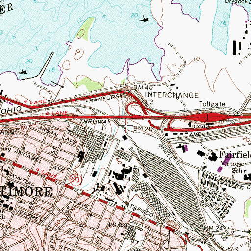 Topographic Map of Sea Wall Junction, MD