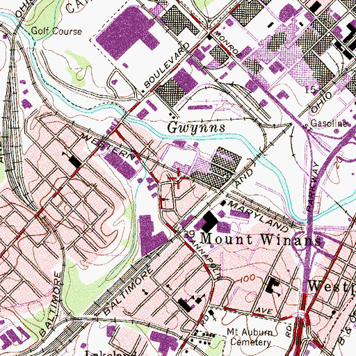 Topographic Map of Spring Gardens, MD