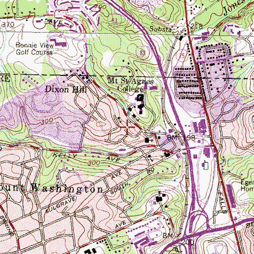 Topographic Map of The Terraces, MD