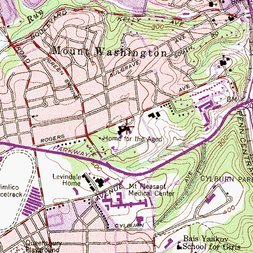 Topographic Map of Wesley Home, MD