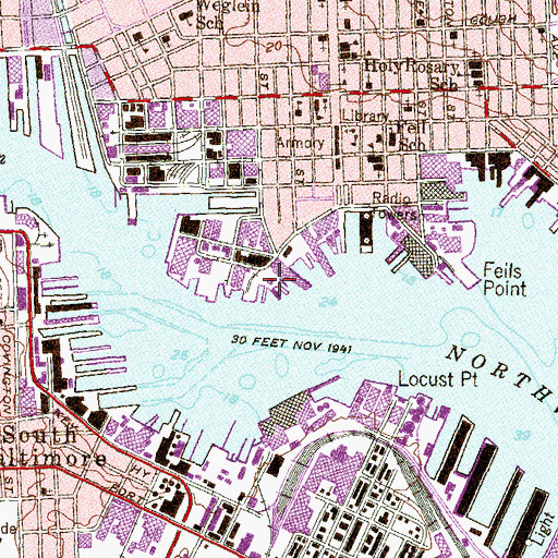 Topographic Map of Chases Wharf, MD