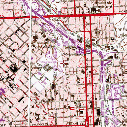 Topographic Map of Meyerhoff Symphony Hall, MD
