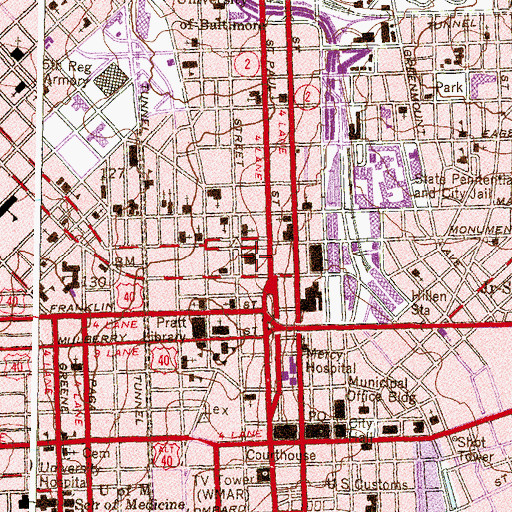 Topographic Map of Peabody Institute (historical), MD